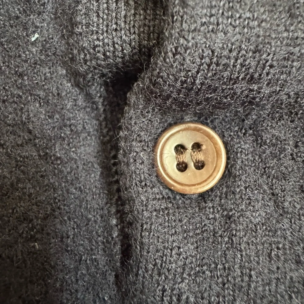 Hardy Amies Blue Wool Polo Sweater